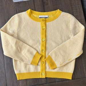 Moschino Yellow Striped Cardigan